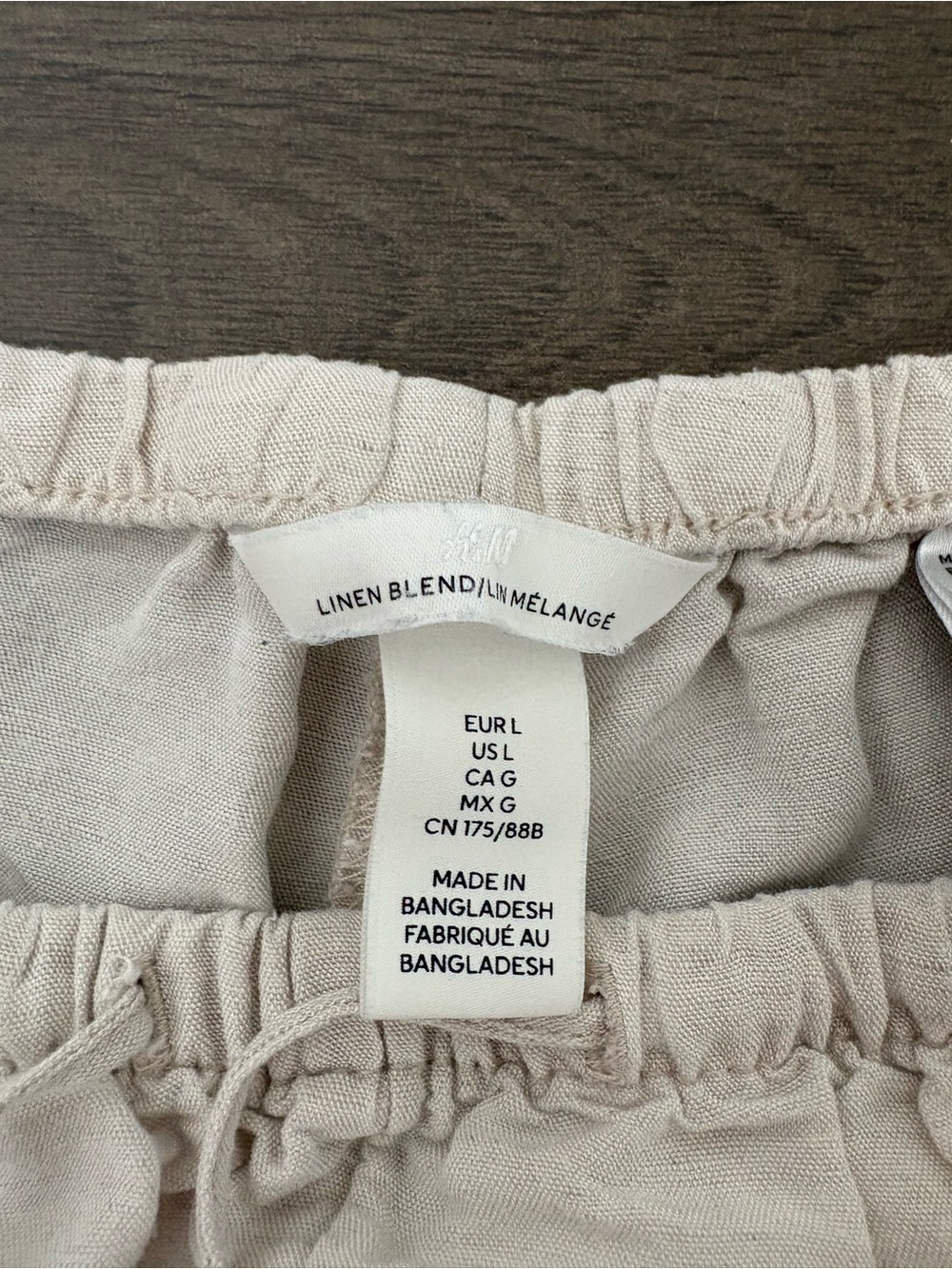 H&M Linen-Blend Beige Pants